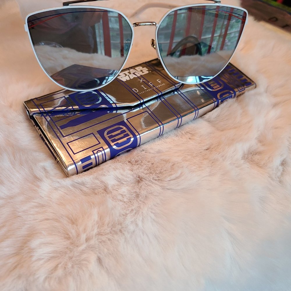 DIFF R2D2 Astromech White Naboo Blue Polarized Sunglasses